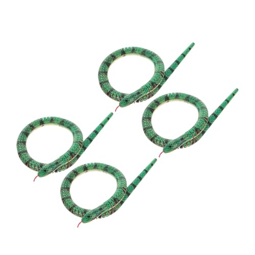 POPETPOP 4 Stück Teiliges Flexibles Holzschlangen Grün Gelenkige Holzschlange zum Bemalen und Basteln Unbemaltes Schlangenmodell für Halloween Deko Theaterrequisiten und DIY Projekte von POPETPOP