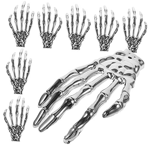 POPETPOP 4 Stück Teiliges Halloween Skelett Hand Deko aus Robustem Silberfarbene Geisterhände für Spukhaus Garten und Partydeko Gruselige Requisiten für Halloween Events POPETPOP 4 Stück Teiliges Halloween Skelett Hand Deko aus Robustem Silberfarbene Geisterhände für Spukhaus Garten und Partydeko Gruselige Requisiten für Halloween Events von POPETPOP