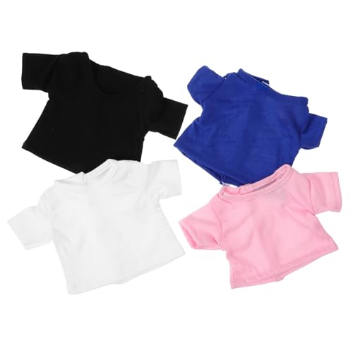 POPETPOP 4 Stück Teiliges Puppenkleidungsset aus Weichem Stoff Zarte Wiederverwendbare T Shirts in Weiß Blau und Schwarz Dekorative Puppenkleidung für Niedliche Puppenoutfits POPETPOP 4 Stück Teiliges Puppenkleidungsset aus Weichem Stoff Zarte Wiederverwendbare T Shirts in Weiß Blau und Schwarz Dekorative Puppenkleidung für Niedliche Puppenoutfits von POPETPOP