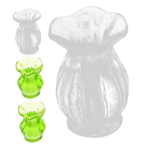 POPETPOP 4 Teiliges Mini Vasen Set Kleine Dekorationen Realistische Puppen Blaues Puppenhaus Puppenhaus Zubehör Miniatur Szenen Zubehör Dekoratives Accessoire Heimdekor Puppenhaus von POPETPOP