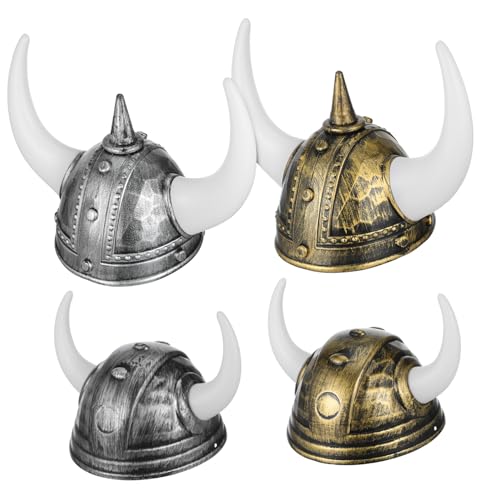 POPETPOP 4-teiliger Wikingerhelm: Mittelalterlicher Kostümhelm – Mittelalterliches Kopfbedeckungszubehör Für Halloween, Cosplay Und Themenveranstaltungen POPETPOP 4-teiliger Wikingerhelm: Mittelalterlicher Kostümhelm – Mittelalterliches Kopfbedeckungszubehör Für Halloween, Cosplay Und Themenveranstaltungen von POPETPOP