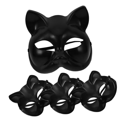POPETPOP 4Stücke DIY Katzen Maskerade Masken Leere Tiergesichtsmaske zum Bemalen Kreative Papiertiermasken für Halloween Kostümparty und Cosplay Spaß für Ganze Familie POPETPOP 4Stücke DIY Katzen Maskerade Masken Leere Tiergesichtsmaske zum Bemalen Kreative Papiertiermasken für Halloween Kostümparty und Cosplay Spaß für Ganze Familie von POPETPOP