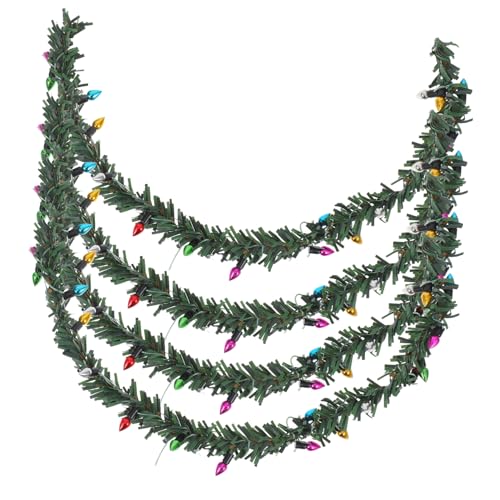 POPETPOP 4Stücke Mini Weihnachtskranz Dekorative Lichter für Puppenhaus Charmante Weihnachtsdeko für Neujahr Fenster und Weihnachtsbaum Handwerkskunst POPETPOP 4Stücke Mini Weihnachtskranz Dekorative Lichter für Puppenhaus Charmante Weihnachtsdeko für Neujahr Fenster und Weihnachtsbaum Handwerkskunst von POPETPOP