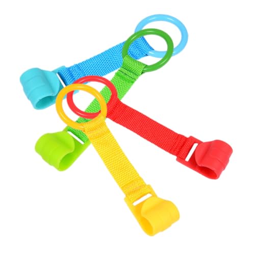 POPETPOP 4Stücke Teiliges Aufzieh Ring Stehhilfe für Kleinkinder Sicherer Pull Up Ring Lernspielzeug für Junge Mädchen für Selbstvertrauen und Bewegungsentwicklung von POPETPOP