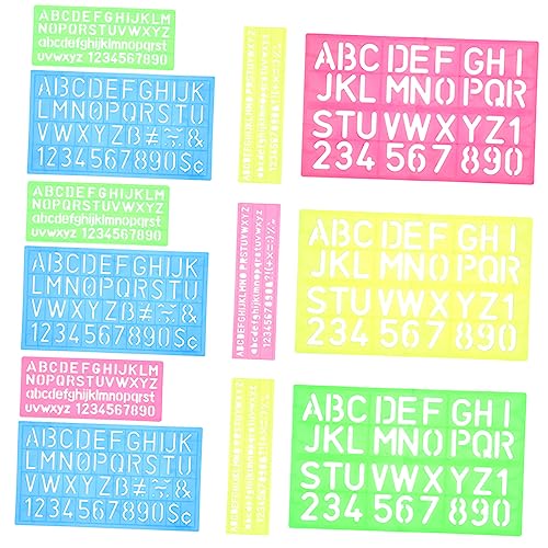 POPETPOP 4Stücke Teiliges Buchstabenschablonen Wiederverwendbare und Waschbare Schablonen für Vielseitig Einsetzbar für Malerei Kunsthandwerk und Heimdekoration Gemischten Farben POPETPOP 4Stücke Teiliges Buchstabenschablonen Wiederverwendbare und Waschbare Schablonen für Vielseitig Einsetzbar für Malerei Kunsthandwerk und Heimdekoration Gemischten Farben von POPETPOP