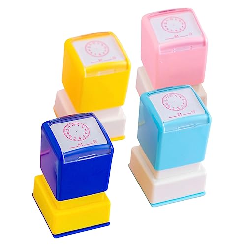 POPETPOP 4Stücke Teiliges Lernstempelset für Lernen Stempel mit Selbstfärbenden Uhrenmotiven für Kreative Bildung und Fördert Verständnis von Analog und Digitalzeit POPETPOP 4Stücke Teiliges Lernstempelset für Lernen Stempel mit Selbstfärbenden Uhrenmotiven für Kreative Bildung und Fördert Verständnis von Analog und Digitalzeit von POPETPOP