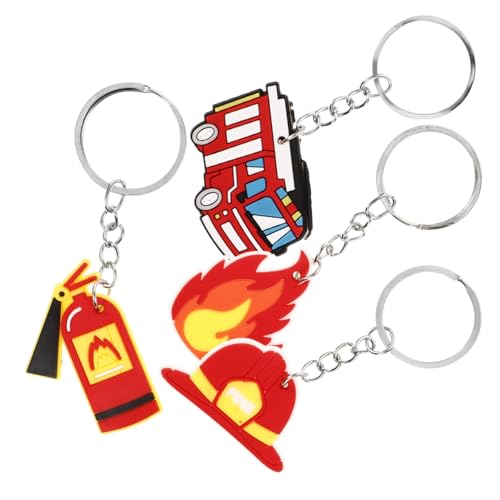 POPETPOP 4stücke Feuerwehrmann Anhänger Aus Metall Schlüsselanhänger Mit Feuerwehrauto-design Filigraner Hänge-schlüsselanhänger Für Handtasche Oder Geldbörse POPETPOP 4stücke Feuerwehrmann Anhänger Aus Metall Schlüsselanhänger Mit Feuerwehrauto-design Filigraner Hänge-schlüsselanhänger Für Handtasche Oder Geldbörse von POPETPOP