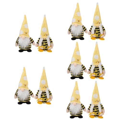 POPETPOP 5 Sätze Honey Bee Festival Gesichtsloses Zwerge Gefüllte Gnomenpuppe Bienenfest-Dekoration Festival-Rudolph-Puppe Gefüllte Puppenverzierung Bienenfestzwerg Stoff 2 Stück * 5 POPETPOP 5 Sätze Honey Bee Festival Gesichtsloses Zwerge Gefüllte Gnomenpuppe Bienenfest-Dekoration Festival-Rudolph-Puppe Gefüllte Puppenverzierung Bienenfestzwerg Stoff 2 Stück * 5 von POPETPOP