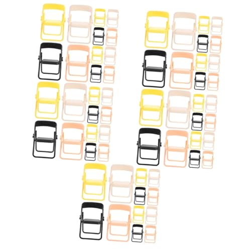 POPETPOP 5 Sätze Mini-stuhl Möbel Klappstuhl Miniatur Puppe Miniatur-stuhl-requisite Mini-klappstuhl Miniatur-stuhlmodell Handyhalter Winzige Stuhlstütze 12 Stück * 5 von POPETPOP