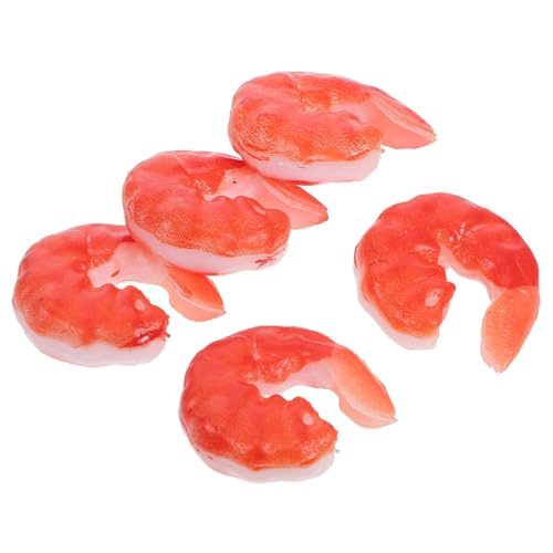 POPETPOP 5 Stück Garnelenmodell gefälschte Garnelen realistische Meeresfrüchte simuliertes Sushi Modelle von Garnelenfiguren Künstlicher Modellfisch Garnelen PVC POPETPOP 5 Stück Garnelenmodell gefälschte Garnelen realistische Meeresfrüchte simuliertes Sushi Modelle von Garnelenfiguren Künstlicher Modellfisch Garnelen PVC von POPETPOP