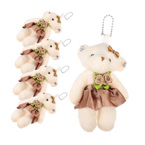 POPETPOP 5 Stück Hochzeitsbär- Hängendes Mini-bär- Bär Ornament Kleine Bären Schlüsselanhänger Mit Ausgestopften Bären Cartoon-bär Plüsch Light Brown POPETPOP 5 Stück Hochzeitsbär- Hängendes Mini-bär- Bär Ornament Kleine Bären Schlüsselanhänger Mit Ausgestopften Bären Cartoon-bär Plüsch Light Brown von POPETPOP