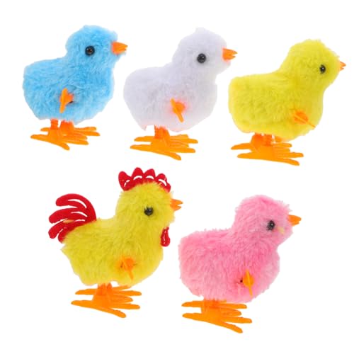 POPETPOP 5 Stück Simulations-Kükenspielzeug Bauernhof Simulationshuhn Hühnerfigur Uhrwerk Huhn springendes Huhn Spielzeughühner für Aufziehspielzeuge Stofftiere Plastik POPETPOP 5 Stück Simulations-Kükenspielzeug Bauernhof Simulationshuhn Hühnerfigur Uhrwerk Huhn springendes Huhn Spielzeughühner für Aufziehspielzeuge Stofftiere Plastik von POPETPOP