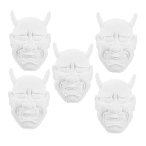 POPETPOP 5 Stück Teiliges DIY Masken Leere Weiße PVC Masken für Mädchen für Karneval Kostüm Party und Maskerade POPETPOP 5 Stück Teiliges DIY Masken Leere Weiße PVC Masken für Mädchen für Karneval Kostüm Party und Maskerade von POPETPOP