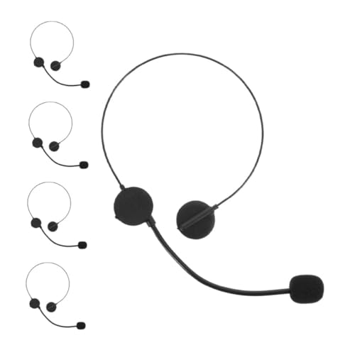 POPETPOP 5 Stück Teiliges Fake Mikrofon Headset Leichtes Cosplay Zubehör mit Realistischem Design Komfortabel Tragbar für Kostüme Maskerade und Bühnenauftritte von POPETPOP