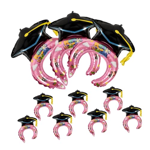 POPETPOP 50 Stück Abschlussstirnband Groß Hallo Geformt Glückwunsch Blau Grad Quaste Abschlussball Gold Party Stirnband Für Abschlusskappen Kopfbedeckung Mit Abschlussmotiv Aluminiumfolie von POPETPOP