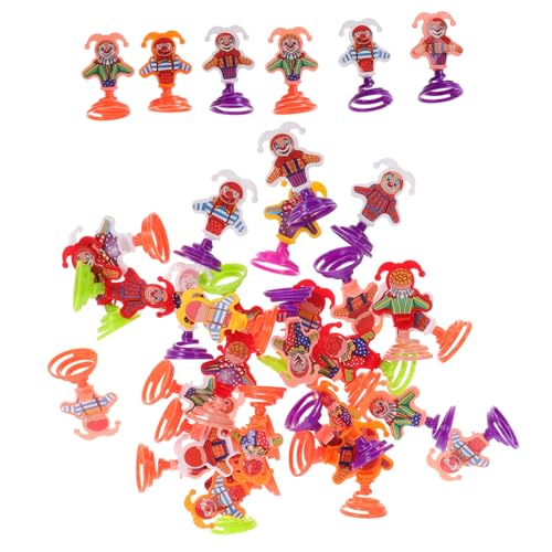 POPETPOP 50 Stück Teiliges Bunte Spring Clown Spielzeuge mit Einzigartigem Design Interaktives Desktop Hüpfspielzeug für Kreative Federspringer für Vorschule und Geschenkideen von POPETPOP