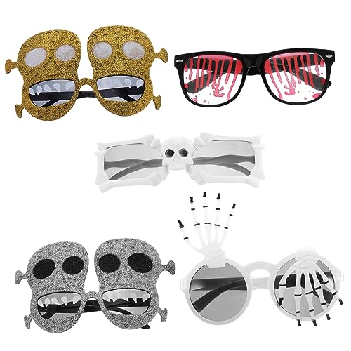POPETPOP 5Stücke Halloween Brillen Lustige Kunststoff Brillen für Partys Cosplay Requisiten mit Halloween Mustern für Dekoration Unvergessliche Erinnerungen POPETPOP 5Stücke Halloween Brillen Lustige Kunststoff Brillen für Partys Cosplay Requisiten mit Halloween Mustern für Dekoration Unvergessliche Erinnerungen von POPETPOP