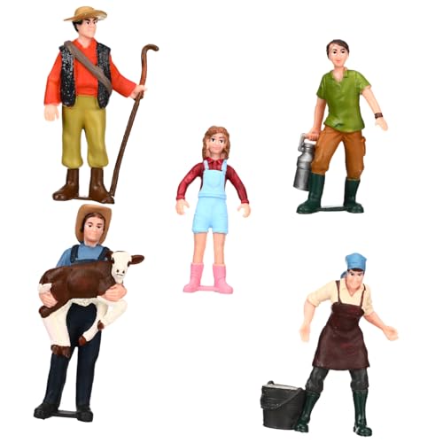 POPETPOP 5Stücke Teiliges Bauernfiguren Realistische Spielfiguren für Dekoration für Architekturmodelle und Layout Requisiten Bäuerin POPETPOP 5Stücke Teiliges Bauernfiguren Realistische Spielfiguren für Dekoration für Architekturmodelle und Layout Requisiten Bäuerin von POPETPOP