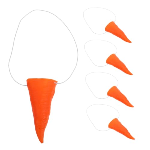 POPETPOP 5pcs Schneemann Karotten Nase Clown Karottenparty Dress -up Requisiten Zum Geburtstag Und Halloween -Partys Cosplay Snowman Nase DIY Snowman Accessoires POPETPOP 5pcs Schneemann Karotten Nase Clown Karottenparty Dress -up Requisiten Zum Geburtstag Und Halloween -Partys Cosplay Snowman Nase DIY Snowman Accessoires von POPETPOP
