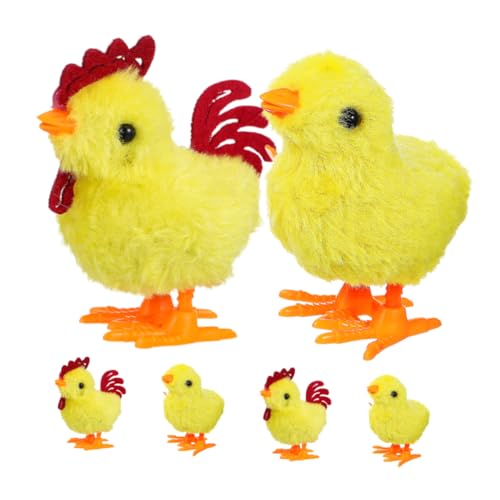 POPETPOP 6 Stück Auf dem Uhrwerk Küken tierische Partygeschenke Simulierte Bauernhof-Hühnerfiguren Hühnerspielzeug für Mädchen Halloween liefert Tierspielzeug Plastik Yellow POPETPOP 6 Stück Auf dem Uhrwerk Küken tierische Partygeschenke Simulierte Bauernhof-Hühnerfiguren Hühnerspielzeug für Mädchen Halloween liefert Tierspielzeug Plastik Yellow von POPETPOP