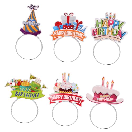 POPETPOP 6 Stück Geburtstag Stirnband Party-Haar-Accessoire Mädchen Party-Stirnband, Geburtstags-Tiara Kind Haarband stutzenhalter Party-Stirnbänder Haarschmuck für Geburtstagsfeiern Papier POPETPOP 6 Stück Geburtstag Stirnband Party-Haar-Accessoire Mädchen Party-Stirnband, Geburtstags-Tiara Kind Haarband stutzenhalter Party-Stirnbänder Haarschmuck für Geburtstagsfeiern Papier von POPETPOP