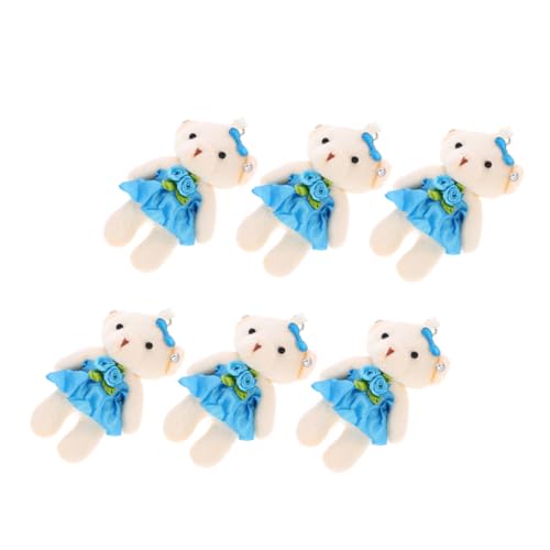 POPETPOP 6 Stück Hochzeitsbär- Stoffbären Kleiner ausgestopfter Bär ausgestopfter Kleiner Bär Schlüsselanhänger mit Bärenanhänger Schlüsselbundstopftiere kleine Bären Plüsch Blau POPETPOP 6 Stück Hochzeitsbär- Stoffbären Kleiner ausgestopfter Bär ausgestopfter Kleiner Bär Schlüsselanhänger mit Bärenanhänger Schlüsselbundstopftiere kleine Bären Plüsch Blau von POPETPOP
