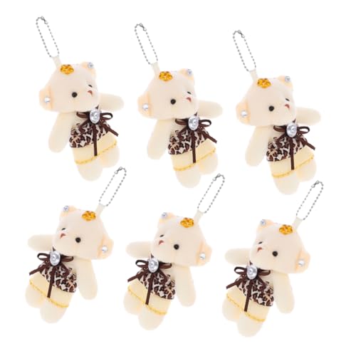 POPETPOP 6 Stück Hochzeitsbär- Stoffbären Mini Stofftiere Kleine Bärenspielzeug Stofftierbären tragbare Bärenfiguren Kleiner Bär Stofftier kleine Bären Plüsch Dunkelbraun POPETPOP 6 Stück Hochzeitsbär- Stoffbären Mini Stofftiere Kleine Bärenspielzeug Stofftierbären tragbare Bärenfiguren Kleiner Bär Stofftier kleine Bären Plüsch Dunkelbraun von POPETPOP