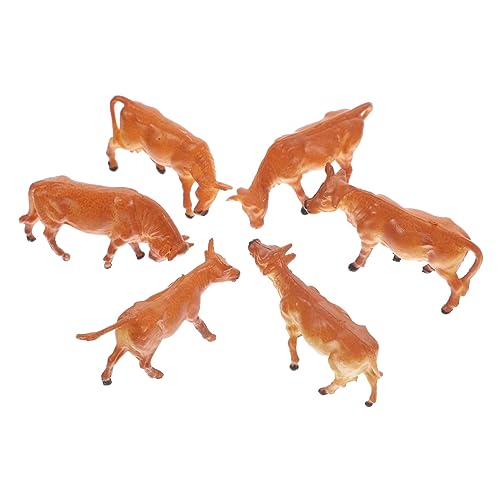 POPETPOP 6 Stück Mikro Landschaftssimulation Kuhmodell Tier DIY Kabinendekoration Kleintier Kalb Mikro Mini Ochse Braune Kuh Modelle Realistische Rinderstatue Tierfigur Rinderfigur POPETPOP 6 Stück Mikro Landschaftssimulation Kuhmodell Tier DIY Kabinendekoration Kleintier Kalb Mikro Mini Ochse Braune Kuh Modelle Realistische Rinderstatue Tierfigur Rinderfigur von POPETPOP