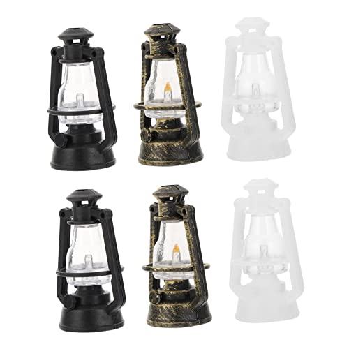 POPETPOP 6 Stück Mini -Öllampenzubehör Miniatur Puppenhausmöbel Szene Imitation Einer Petroleumlampe Puppenhaus-Dekore Minilampe für Puppenhaus Mini-Petroleumlampe Plastik von POPETPOP