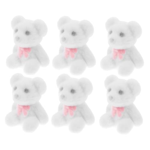 POPETPOP 6 Stück Miniatur Plüschbären Weiß mit Weiche Flockierte Mini DIY Partygeschenk Hochzeit Mitgebsel Geburtstagsdeko Charmantes Ornament für Gäste POPETPOP 6 Stück Miniatur Plüschbären Weiß mit Weiche Flockierte Mini DIY Partygeschenk Hochzeit Mitgebsel Geburtstagsdeko Charmantes Ornament für Gäste von POPETPOP