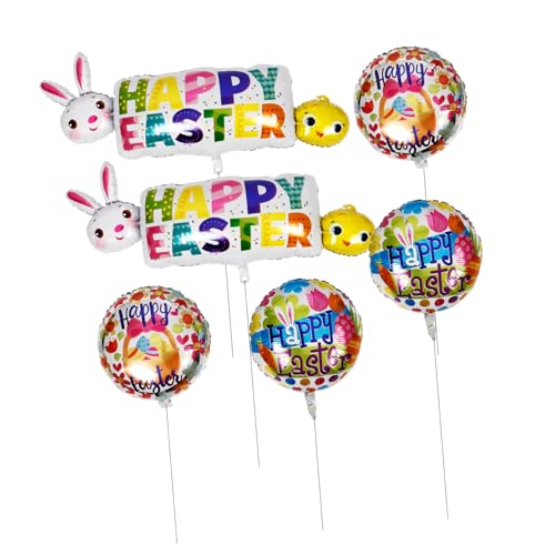 POPETPOP 6 Stück Partydekorationsbälle party deko easter balloon Ballondekoration luftbalondeko Ballonbogen-Kit Blase Ballonsäule Osterdekorationen Partyzubehör Aluminiumfolie von POPETPOP