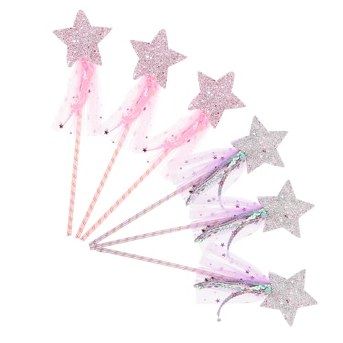 POPETPOP 6 Stück Teiliges Feenstab für Mädchen Prinzessin Sternstäbe mit Glitzerpailletten als Partydeko Cosplay Requisite und Halloween Zubehör Rosa und Farben Leicht zu Reinigen POPETPOP 6 Stück Teiliges Feenstab für Mädchen Prinzessin Sternstäbe mit Glitzerpailletten als Partydeko Cosplay Requisite und Halloween Zubehör Rosa und Farben Leicht zu Reinigen von POPETPOP