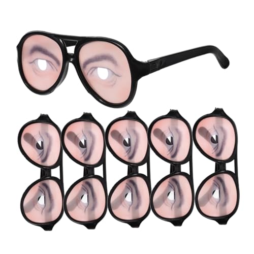 POPETPOP 6 Stück Teiliges Halloween Partybrillen Bunte Lustige Brillenrahmen Unisex Kostüm Zubehör für Fasching Karneval Foto Requisiten Spaß und Freude Beim Feiern von POPETPOP