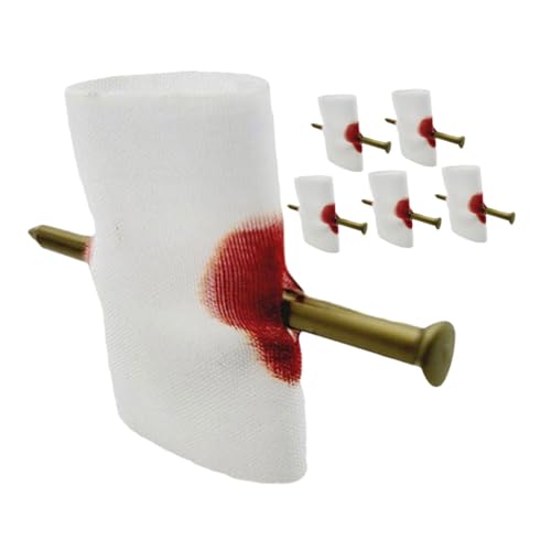 POPETPOP 6 Stück Teiliges Halloween Scherzspielzeug Nagel durch Finger Requisiten Kreative Grusel für April Fools Party Dekoration Spaß Horror Zubehör von POPETPOP