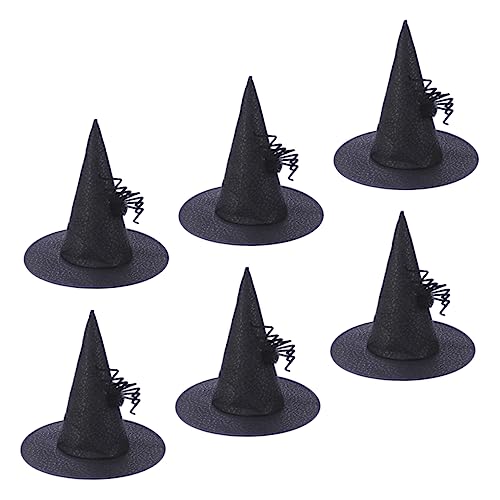 POPETPOP 6 Stück Teiliges Hexenhut aus Stoff Dekorative Halloween Party Hüte mit Großer Spinne Verstellbar Festliche Kostümrequisite für Bühnenauftritte und Cosplay POPETPOP 6 Stück Teiliges Hexenhut aus Stoff Dekorative Halloween Party Hüte mit Großer Spinne Verstellbar Festliche Kostümrequisite für Bühnenauftritte und Cosplay von POPETPOP