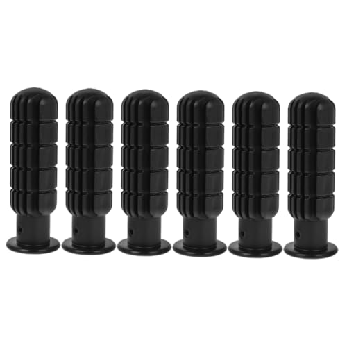 POPETPOP 6 Stück Tischfußballgriff Kickergriff Ersatzgriff für Tischspiele Tischfußball-Griff Tischfußballzubehör Tischfußballstangengriffe Griffe für Tischfußballmaschinen PVC Black von POPETPOP
