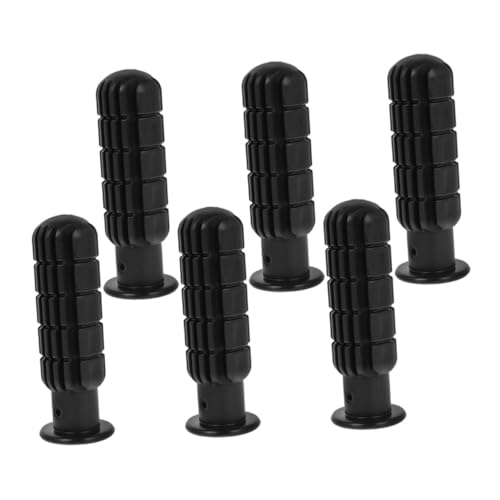 POPETPOP 6 Stück Tischfußballgriffe Tischfußballgriffe Tischfußballgriffe Tischfußballgriffe Ersatzgriffe Tischfußballgriffe Tischfußballgriffe PVC Schwarz von POPETPOP