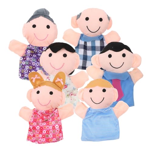 POPETPOP 6-teiliges Familien-handpuppen-Set für Kleinkinder, Weiches Stoffpuppen-Set, Inklusive Papa, Mama, Opa, Oma, Schwester, zum Geschichtenerzählen, Rollenspiele, Vorschule, Verschiedene POPETPOP 6-teiliges Familien-handpuppen-Set für Kleinkinder, Weiches Stoffpuppen-Set, Inklusive Papa, Mama, Opa, Oma, Schwester, zum Geschichtenerzählen, Rollenspiele, Vorschule, Verschiedene von POPETPOP