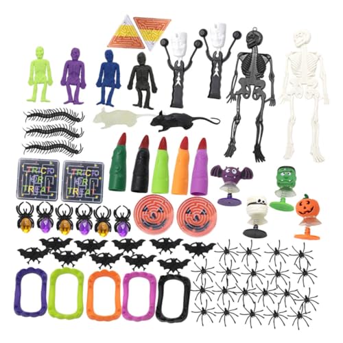 POPETPOP 69 Stück Teiliges Halloween mit Fledermaus Spinne aus Robustem Verschleißfestes Grusel Deko für Halloween Partys und Kostümfeiern von POPETPOP