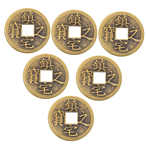 POPETPOP 6Stücke Chinesische Glücksmünzen aus Messing Vintage Feng Shui Dekoration Handwerkszubehör für Auto Zuhause und Büro für Neujahrsfeiern Langlebig und Exquisit POPETPOP 6Stücke Chinesische Glücksmünzen aus Messing Vintage Feng Shui Dekoration Handwerkszubehör für Auto Zuhause und Büro für Neujahrsfeiern Langlebig und Exquisit von POPETPOP