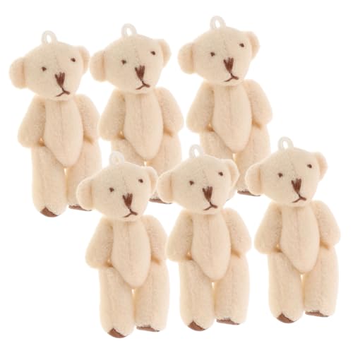 POPETPOP 6Stücke Mini Plüschbär Schlüsselanhänger Weiche Plüschtiere für Babyparty Abschlussfeier Handgefertigtes Zubehör für Rucksäcke Taschen Mobilgeräte POPETPOP 6Stücke Mini Plüschbär Schlüsselanhänger Weiche Plüschtiere für Babyparty Abschlussfeier Handgefertigtes Zubehör für Rucksäcke Taschen Mobilgeräte von POPETPOP