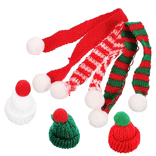 POPETPOP 6Stücke Mini Weihnachtsmützen und Schals für DIY Dekoration Teiliges mit Roten Weißen und Grünen und Schals Kreative Weihnachtsaccessoires für Handwerk und POPETPOP 6Stücke Mini Weihnachtsmützen und Schals für DIY Dekoration Teiliges mit Roten Weißen und Grünen und Schals Kreative Weihnachtsaccessoires für Handwerk und von POPETPOP