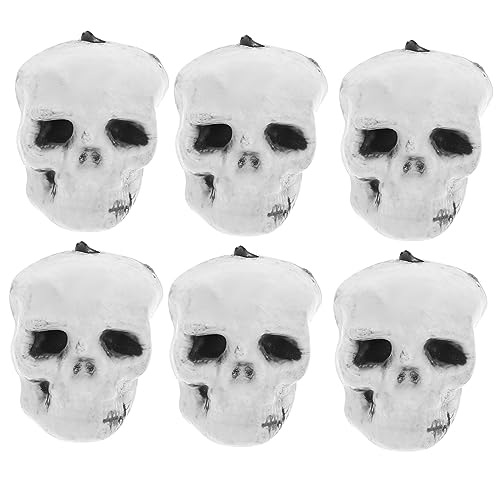 POPETPOP 6Stücke Schädel Deko für Halloween Realistische Requisiten Gruselige Party Dekoration für Karneval und Aprilscherz POPETPOP 6Stücke Schädel Deko für Halloween Realistische Requisiten Gruselige Party Dekoration für Karneval und Aprilscherz von POPETPOP