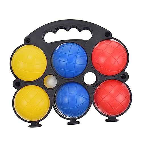 POPETPOP 6Stücke Teiliges Boccia Ballset Kunststoff Bunten Farben für Outdoor Aktivitäten Strand und Gartenpartys Fördert Geschicklichkeit und Teamspiel von POPETPOP