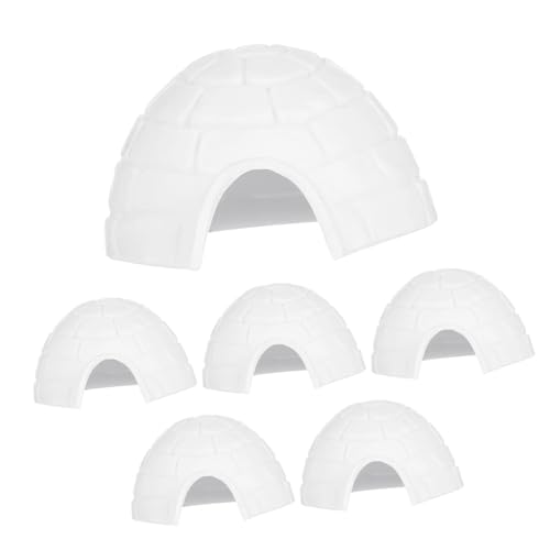 POPETPOP 6Stücke Teiliges Iglu Dekorationsset Iglu Figuren für Kreative Bastelprojekte für Hochwertige Kunststoffmodelle für Innen und Gartendekoration POPETPOP 6Stücke Teiliges Iglu Dekorationsset Iglu Figuren für Kreative Bastelprojekte für Hochwertige Kunststoffmodelle für Innen und Gartendekoration von POPETPOP