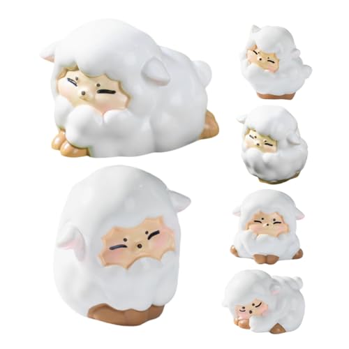 POPETPOP 6stücke Mini Schaf Figuren Niedliche Resin Tierstatue Für Mikrolandschaft Und Gartendekoration Schaf Miniaturen Für Zuhause Und Büro Deko POPETPOP 6stücke Mini Schaf Figuren Niedliche Resin Tierstatue Für Mikrolandschaft Und Gartendekoration Schaf Miniaturen Für Zuhause Und Büro Deko von POPETPOP