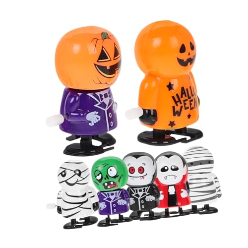 POPETPOP 7Stücke Aufziehspielzeug Halloween Cartoon Gruselpuppen Leicht Sicher für Halloween Dekoration und Partys Fördert Fähigkeiten und Farbunterscheidung von POPETPOP
