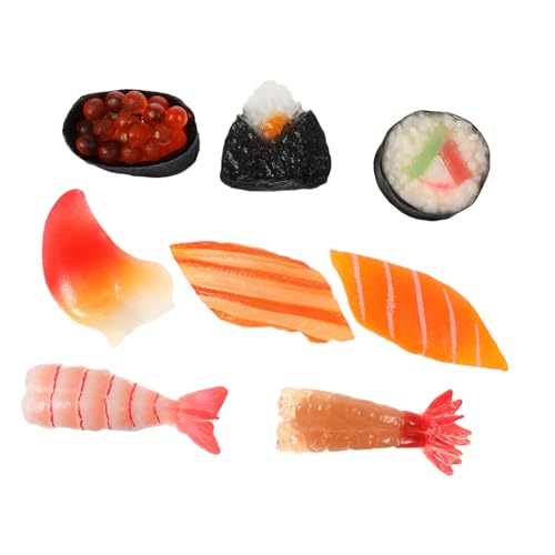 POPETPOP 8 Stück Realistische Sushi-Lebensmittel: Lebensechte Japanische Onigiri-Modelle, Simulation Von Lebensmittel-Requisiten Für Die Heimdekoration, Küchendekoration, von POPETPOP