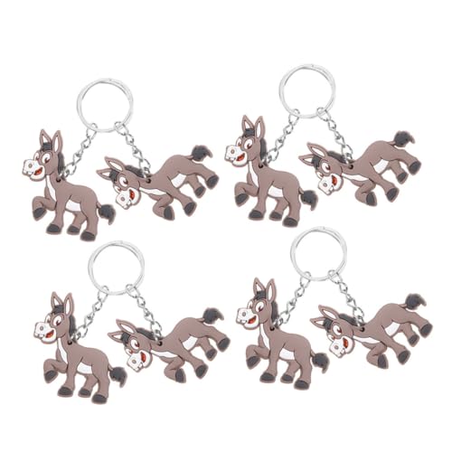 POPETPOP 8 Stück Teiliges Donkey Schlüsselanhänger Langlebige Anhänger im Eselform Design Vielseitig Einsetzbar als Geburtstags Mitgebsel und Partygoodies für Robust und Auffällig von POPETPOP