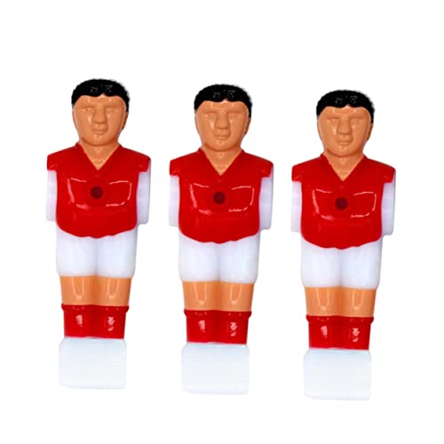 POPETPOP 9 Teiliges Fußballmaschinen Ersatzteilset Tischfußball Ersatzfiguren Kinderparty Desktop Fußballspiel Tischzubehör Spieler Männer Spieler Jungen Fußballspieler Rot von POPETPOP